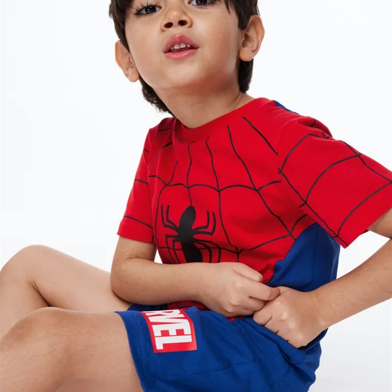 夏季新款短袖儿童蜘蛛侠扮演服万圣节Spider-Man cos六一活动表演