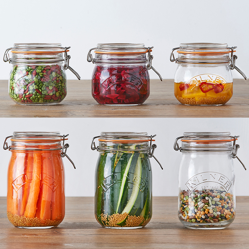 英国kilner玻璃密封罐 家用腌制泡菜坛果酱百香果燕窝梅酒储存瓶