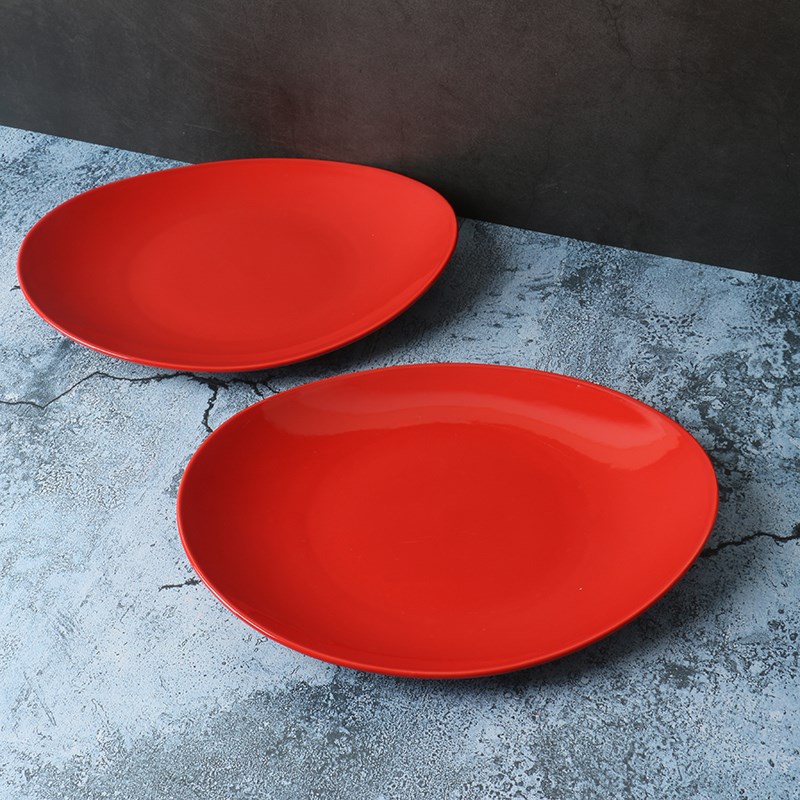 【某牌 孤品】婚宴红色糖果盘【高端 新骨瓷】异形喜庆大盘子