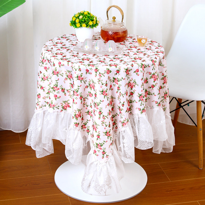 法式复古桌布田园小碎花防水免洗餐垫保护长方圆形茶几轻奢高级感