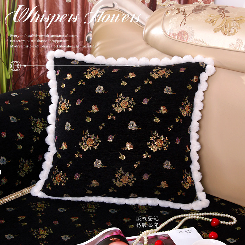 雪尼尔抱枕法式戴安娜沙发腰靠垫长方形花边轻奢高级感卧室客厅,居家布艺,靠垫/抱枕,淘宝优惠券,粉丝福利购,淘宝优惠卷