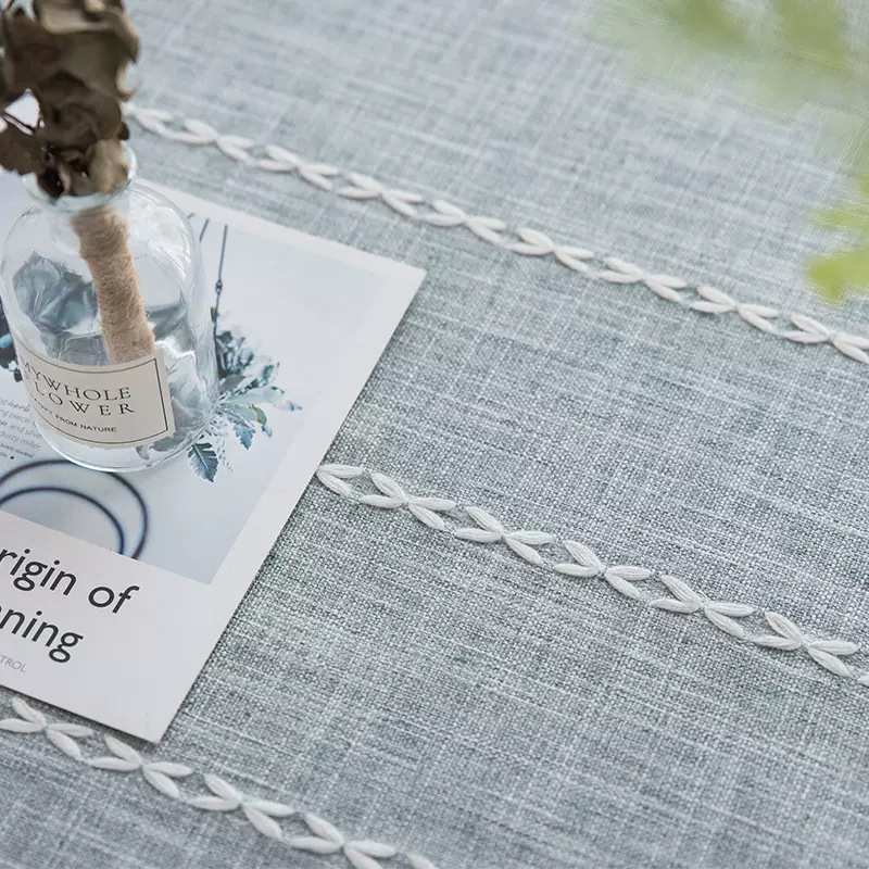 北欧加厚棉麻餐桌布防水茶几台布亚麻桌布清新长方形盖布简约布艺