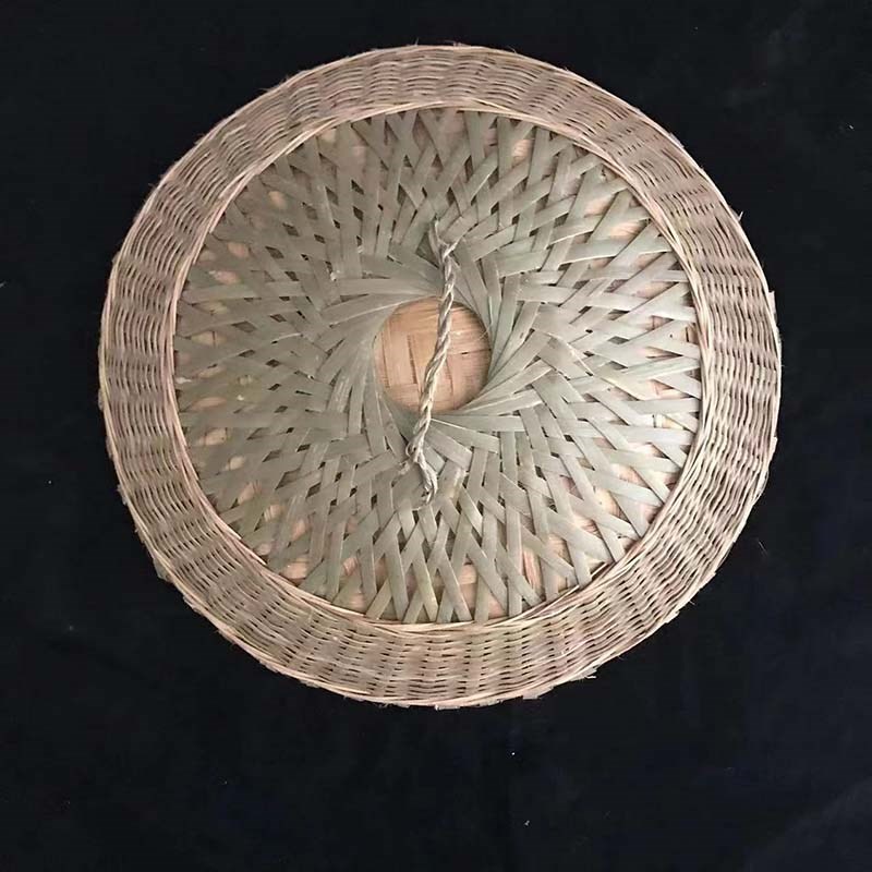 竹编圆形家用锅盖柴火鸡双层竹蒸盖蒸饭木甑子木桶专用锅盖可定制