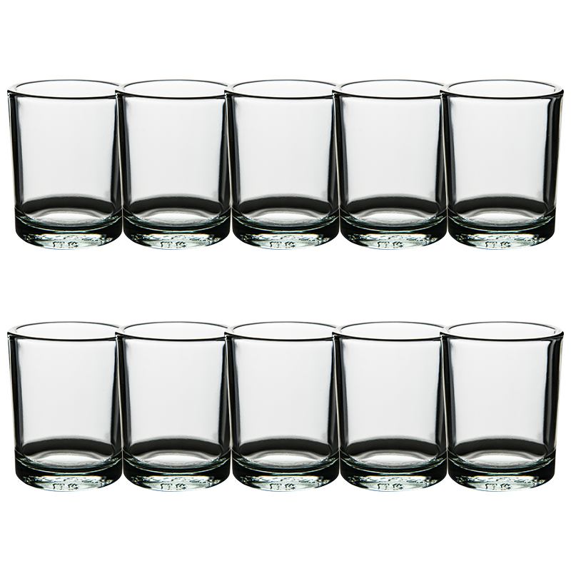 一两白酒杯玻璃套装家用小号一口小酒杯二两半钢化杯啤酒杯子水杯