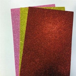 A4 250克闪光金葱卡纸 彩色金粉纸 撒粉纸手工纸10色混色/包