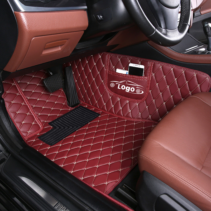 单层皮革汽车脚垫专车专用五座5全包围车垫子脚踏垫通用垫易清洗