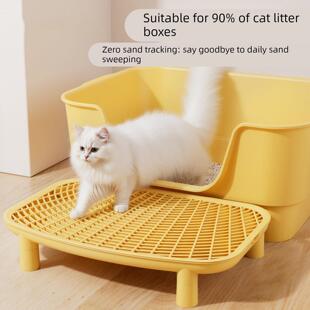 猫砂垫猫咪控砂垫踏板防带出防外溅猫砂盆围边控砂台双层加高垫子