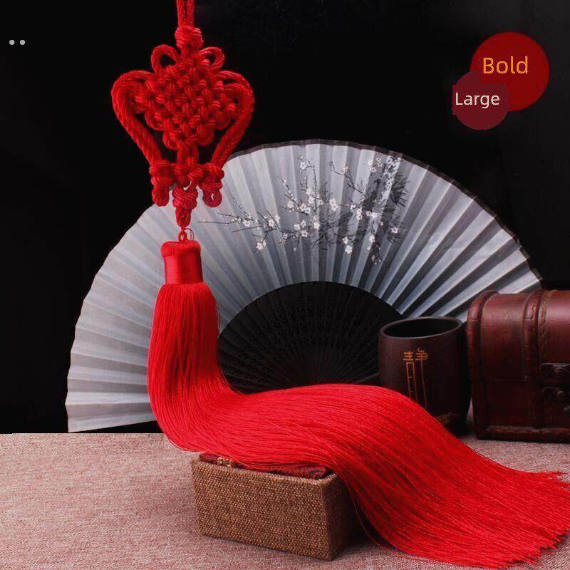 加长加粗大号冰丝亮光丝中国结流苏穗子工艺装饰挂件舞台家装配件