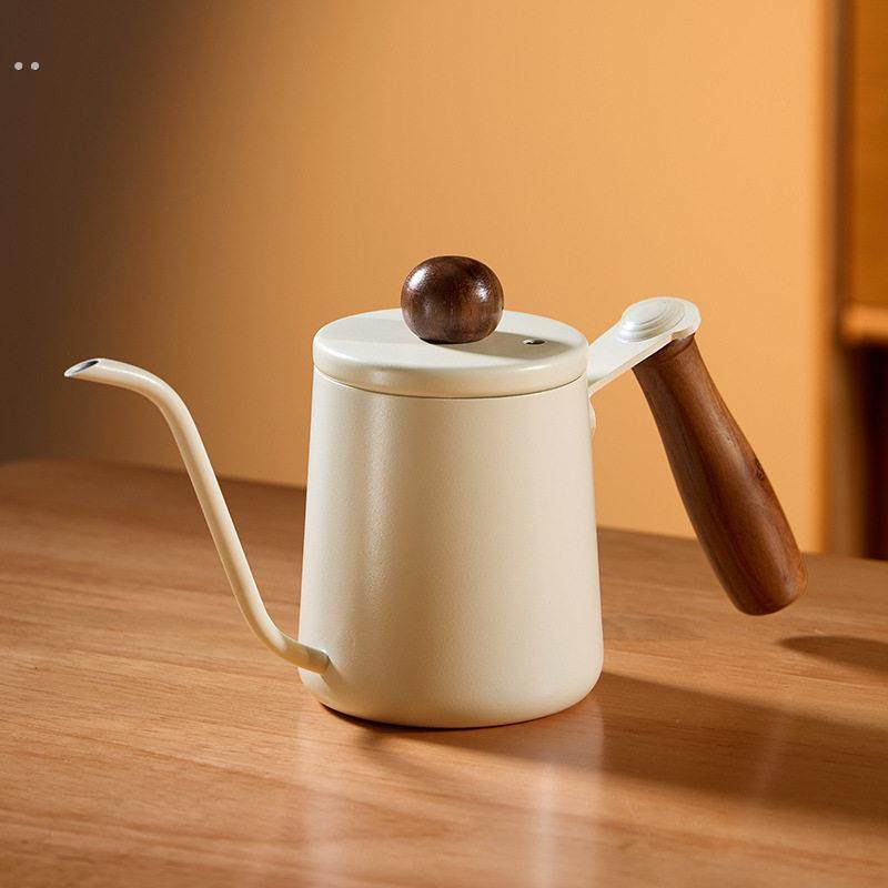 手冲咖啡壶挂耳长嘴壶家用 304不锈钢细口壶套装带温度计防烫木柄,餐饮具,咖啡壶,淘宝优惠券,粉丝福利购,淘宝优惠卷