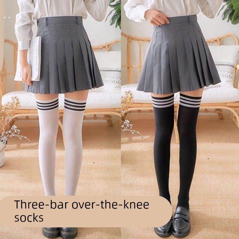 过膝袜长筒长袜子女学生中高筒袜学院风防滑大腿袜,女士内衣/男士内衣/家居服,长筒袜,淘宝优惠券,粉丝福利购,淘宝优惠卷