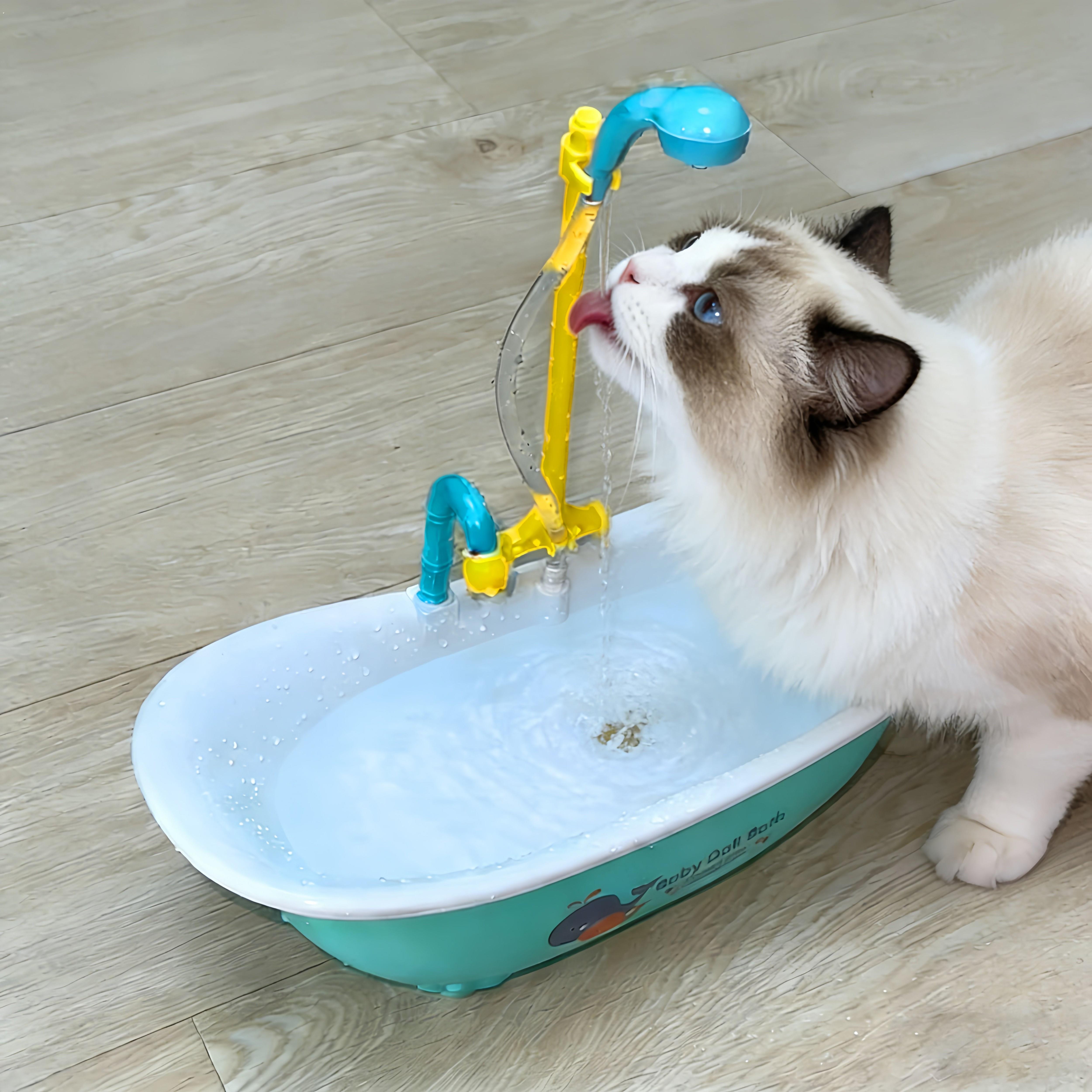 骗猫喝水!猫咪自动饮水机流动循环饮水器宠物喂水器增高款防打翻