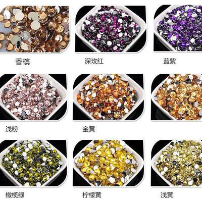 4mm圆形树脂平底钻手工配件手机壳美容美甲贴钻饰品水钻仿奥钻