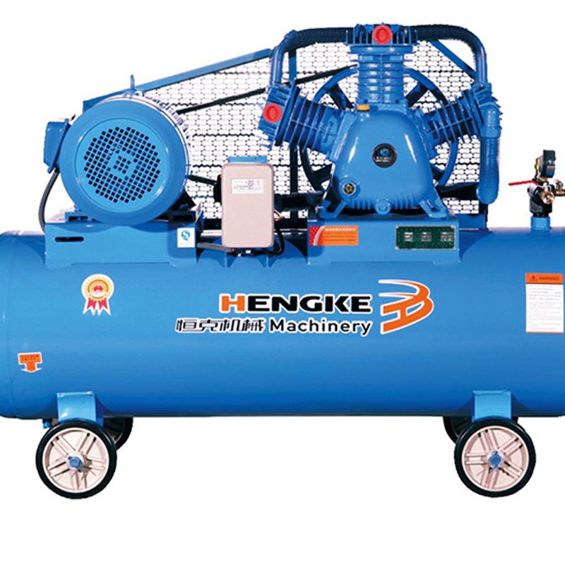 皮带式活塞空压机气泵10HP7.5KW空气压缩机 恒克空压机0.9/12.5