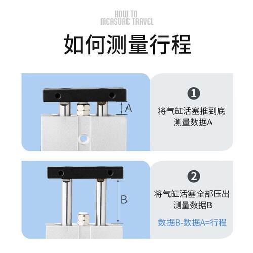 TN双杆双轴气缸小型气动大推力TDA/TN16*10X20X50X70X80X100