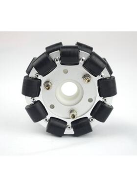 双板铝全轮轴承4寸 100mm 机器人大赛轮子-14054S