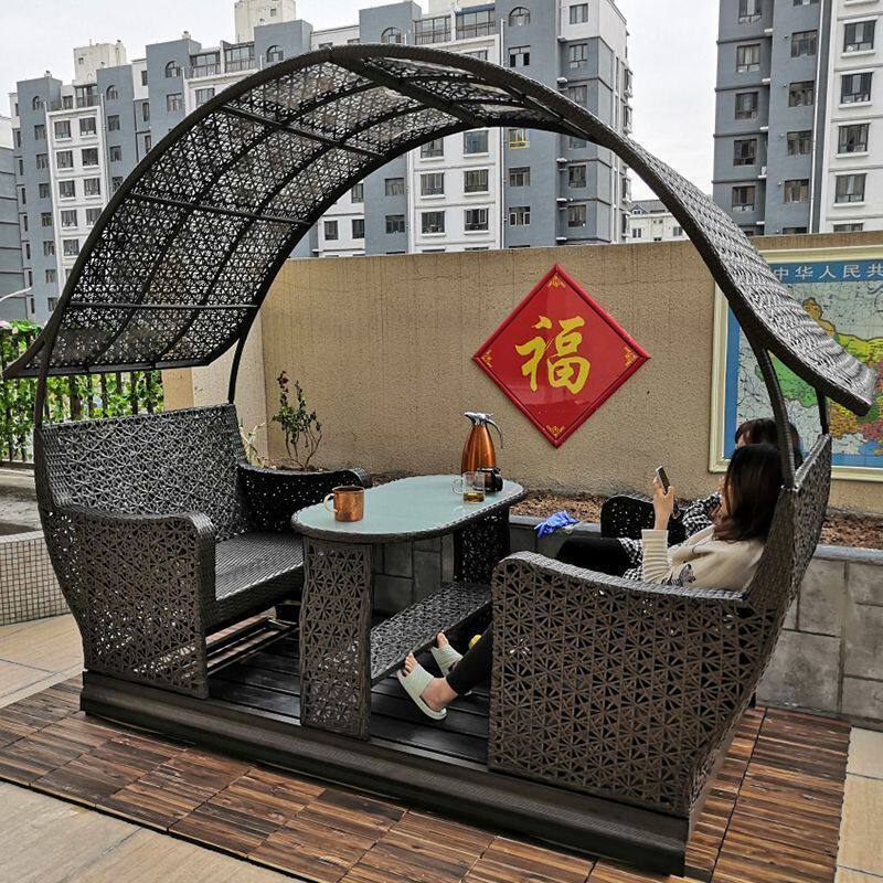 户外休闲秋千花园庭院四人动力别墅摇椅室外吊椅阳台