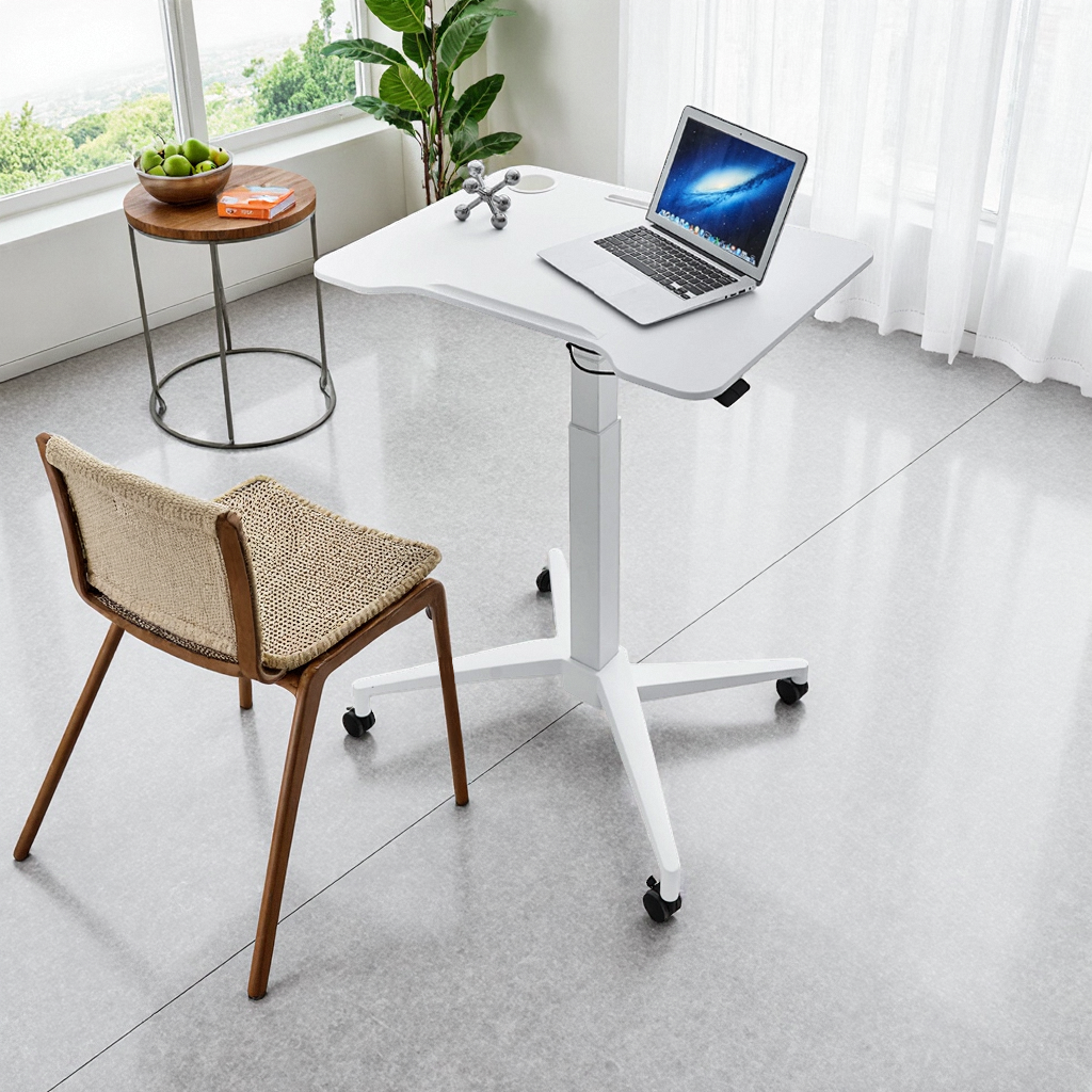 升降工作台家用台式电脑桌办公桌可移动学习桌小户型收纳折叠翻转