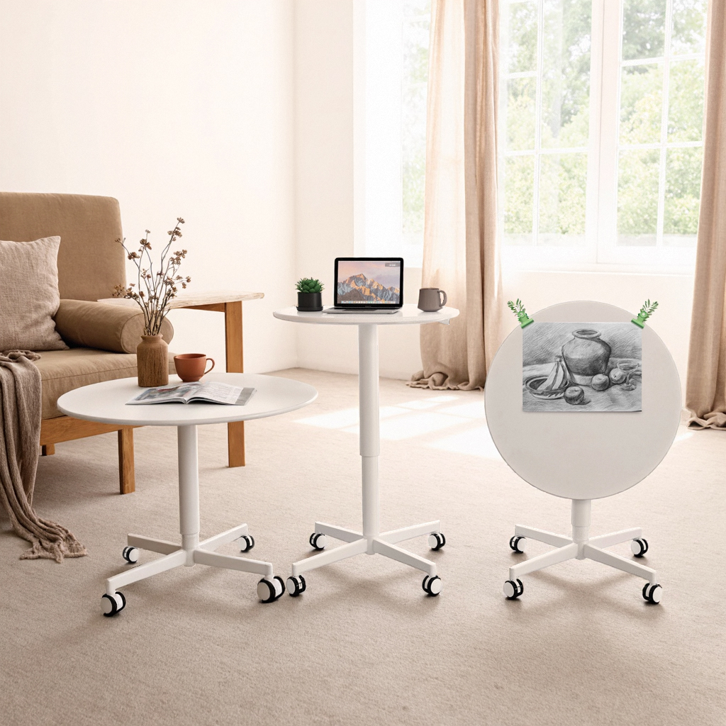 简约现代移动茶台升降桌边几餐桌