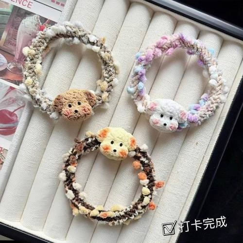 可爱卡通动物发绳女百搭马尾发圈甜美少女头饰发饰毛绒2026新款