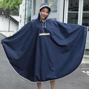日韩时尚 单人加厚电动车电瓶车雨披 雨衣女长款 全身防暴雨斗篷式