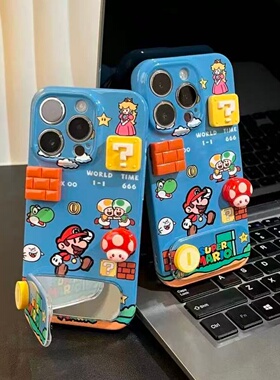 邦奥鸣马里奥适用于oppo reno15pro手机壳reno14/reno13Reno12/109/6/7se女r15标准保护套reno5/4/3女r17菲林