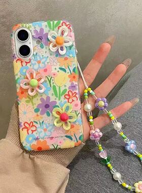 彩色立体花朵适用于荣耀500手机壳400300UltraMagic8/7/6pro女X70i荣耀100/90/80/70/60畅玩50plus大孔保护套