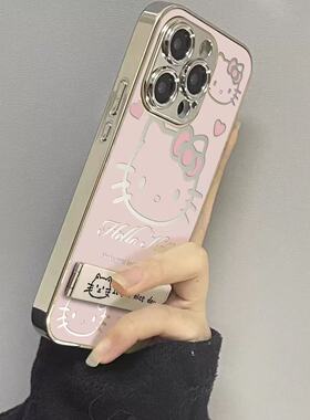 粉底KT爱心适用于红米K80手机壳k70pro60女Note15PRO+/13/12pro小米15保护套14Ultra13procivi1sK50/40玻璃