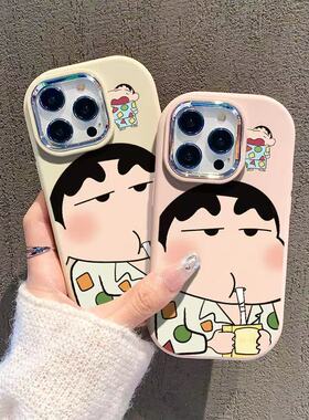 喝汽水小新适用于OPPOrealme真我14pro+13手机壳15/11neo7x/6seGT8prok12x新款K11/109全包V50镜框保护套