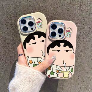 喝汽水小新适用于OPPOrealme真我14pro+13手机壳15/11neo7x/6seGT8prok12x新款K11/109全包V50镜框保护套