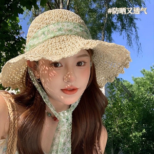 手编沙滩帽适合海边拍照的帽子女