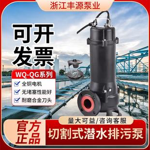 污水泵家用化粪池大功率切割泵抽粪沼气泥浆排污泵农用 丰源切割式