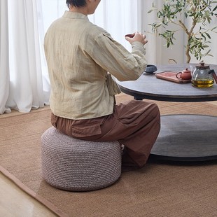 家用客厅飘窗草编坐垫地上冥想禅修垫子 蒲团坐垫榻榻米坐墩日式