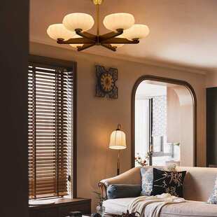 复古法式中古客厅灯主灯吊灯美式复古卧室餐厅书房低层高吸顶灯具