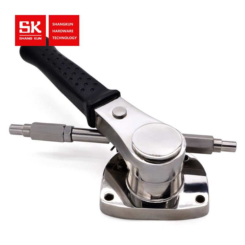 SK1-836不锈钢大型冷库门锁把手锁连杆式三点锁滚轮迫紧式门把手