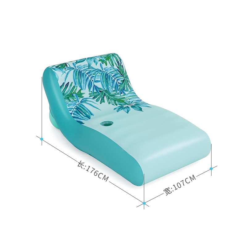 Bestway43402跨镜热卖充气浮圈靠背躺椅单人充气浮床水床浮排浮圈