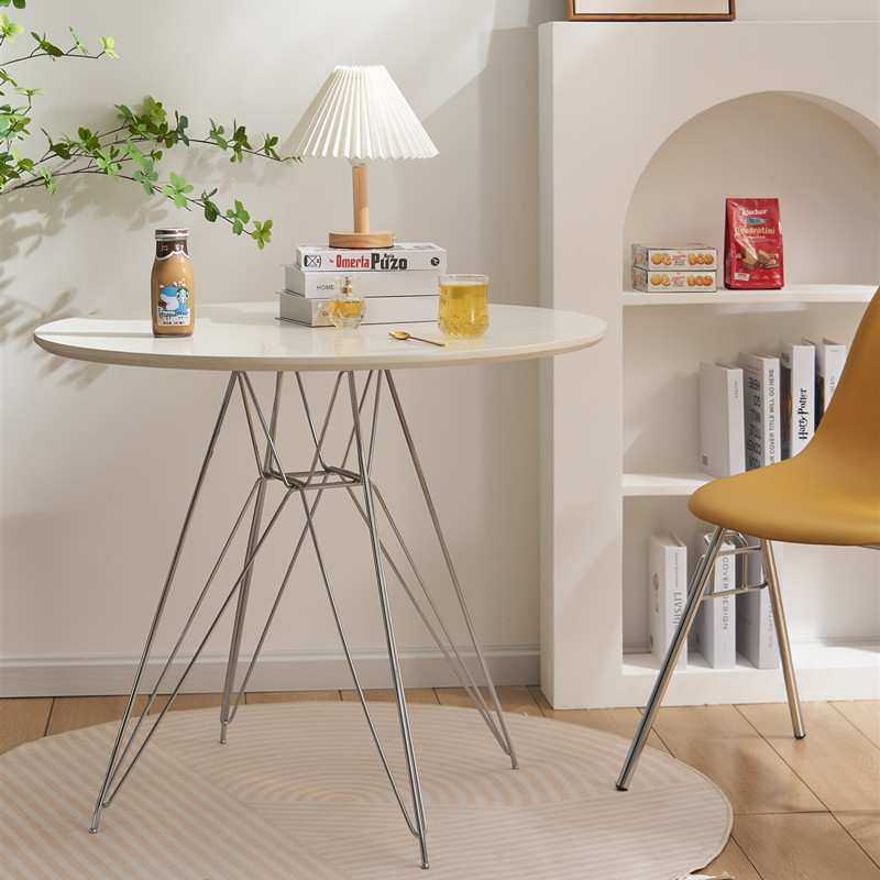 现代简约小圆桌子洽谈接待咖啡小户型阳台北欧休闲玻璃小餐桌