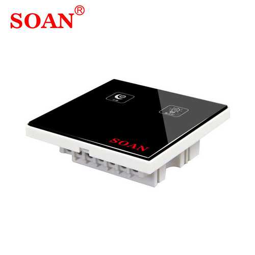 SOAN索安86型微波雷达人体感应开关面板非红外线感应开关220v