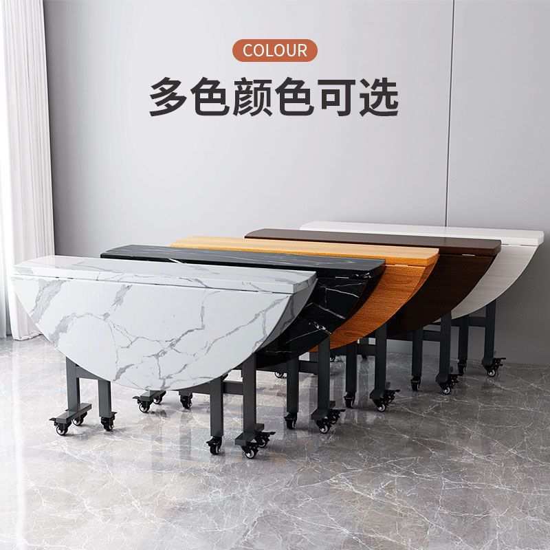 折叠桌可移动简易圆形桌子创意餐桌饭桌家用小户型农村折叠大圆桌