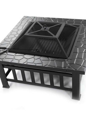 篝火烧烤桌火炉围炉煮茶户外花园工厂火盆耐高温网状firepit露营