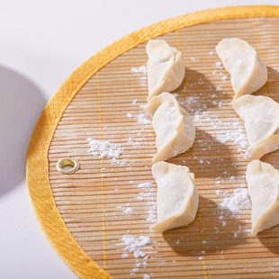 竹制饺子帘家用水饺子餐垫创意不粘面竹子竹篾包饺子圆形竹席垫子