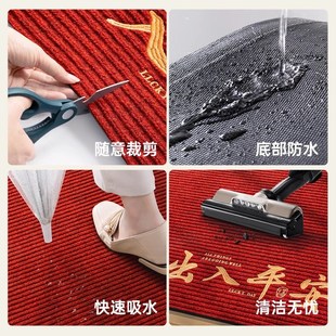 红色除尘耐脏免打理门垫 高端入户门地垫家用进门门口脚垫2025新款