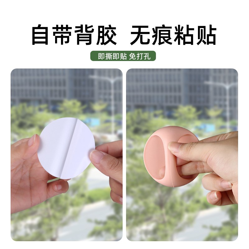 免打孔拉手自粘橱柜门抽屉玻璃门推拉门不锈钢门把手衣柜酒柜把手