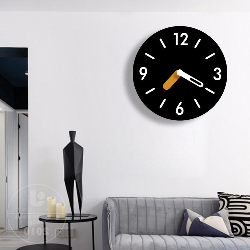 挂钟客厅现代简约钟表超静音黑色家用时尚2023新款时钟挂墙免打孔,家居饰品,挂钟,淘宝优惠券,粉丝福利购,淘宝优惠卷