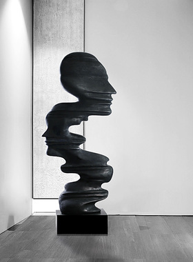 酒店别墅摆设网红艺术摆件落地现代简约抽象雕塑人像人物装饰品