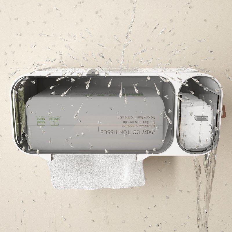 洗脸巾收纳盒卫生间壁挂式一次性擦脸巾免打孔小抽屉化妆棉置物架,收纳整理,洗脸巾收纳盒,淘宝优惠券,粉丝福利购,淘宝优惠卷