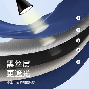 遮阳布全遮光免打孔安装 窗帘新款 加厚防晒卧室隔音年2025双面2024