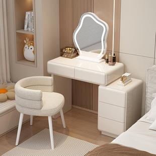 卡拉魔法实木烤漆梳妆台卧室现代简约奶油风迷你小户型轻奢化妆桌