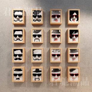 特色3D立體相框眼鏡店裝 君馳潮品 飾畫掛畫相框畫墻畫眼鏡道具