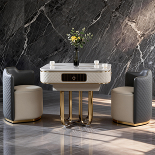 培迪高档钢木全自动麻将桌餐桌两用一体棋牌桌现代轻奢餐麻麻将机