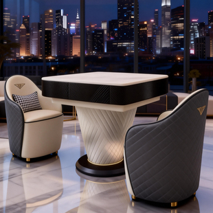 培迪高档家用全自动麻将桌轻奢风实木棋牌桌多功能餐桌一体麻将桌